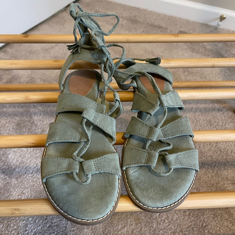 Green Strappy Sandals